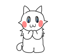 Fun friends of orange cat and white cat2 sticker #13991172