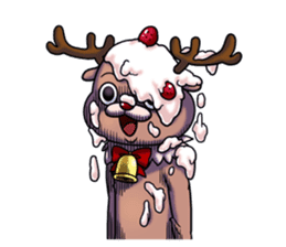 Reindeer's Xmas alone sticker #13991441