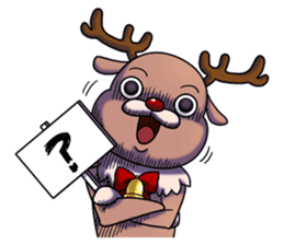 Reindeer's Xmas alone sticker #13991444