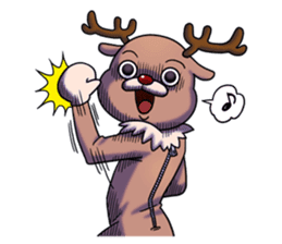 Reindeer's Xmas alone sticker #13991447