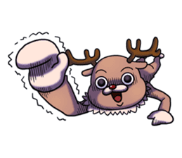 Reindeer's Xmas alone sticker #13991451