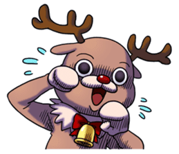 Reindeer's Xmas alone sticker #13991454