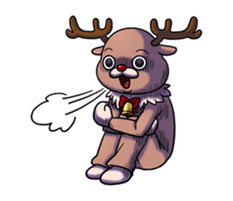 Reindeer's Xmas alone sticker #13991455