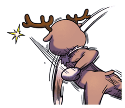 Reindeer's Xmas alone sticker #13991460