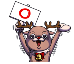 Reindeer's Xmas alone sticker #13991464