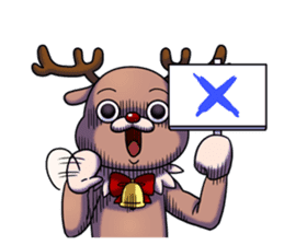 Reindeer's Xmas alone sticker #13991465