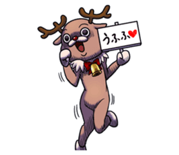 Reindeer's Xmas alone sticker #13991467