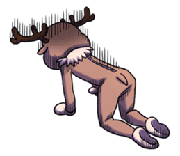 Reindeer's Xmas alone sticker #13991468