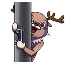 Reindeer's Xmas alone sticker #13991476