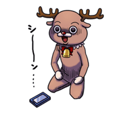 Reindeer's Xmas alone sticker #13991477