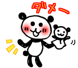 Hand-painted panda 12 sticker #13993634