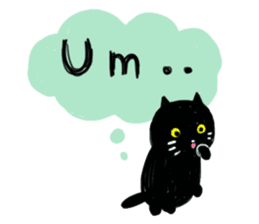 Sticker of black cats sticker #13994103