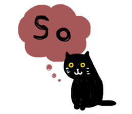 Sticker of black cats sticker #13994104