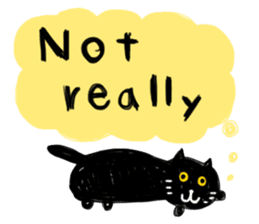 Sticker of black cats sticker #13994107