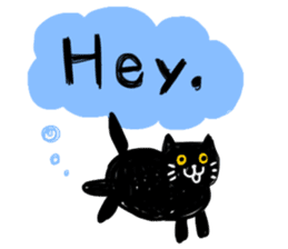 Sticker of black cats sticker #13994110