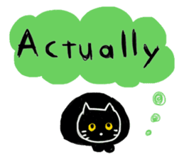 Sticker of black cats sticker #13994120