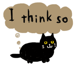 Sticker of black cats sticker #13994121