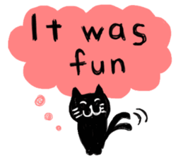 Sticker of black cats sticker #13994130