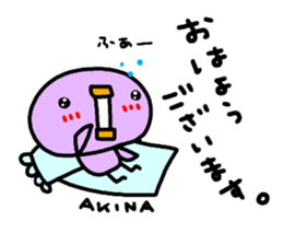 "AKINA" only name sticker sticker #13994630