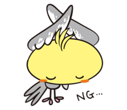 Cockatoo's emotions and sorrows sticker #13995476
