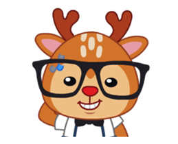 Dear Hipster Deer - Animated sticker #13995710