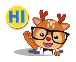 Dear Hipster Deer - Animated sticker #13995711
