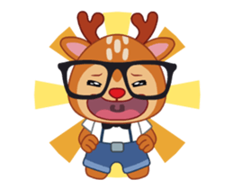 Dear Hipster Deer - Animated sticker #13995712