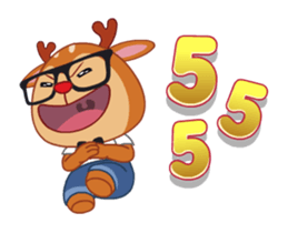 Dear Hipster Deer - Animated sticker #13995713