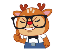 Dear Hipster Deer - Animated sticker #13995718