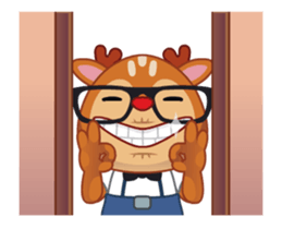 Dear Hipster Deer - Animated sticker #13995719