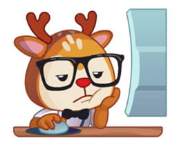 Dear Hipster Deer - Animated sticker #13995721