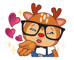 Dear Hipster Deer - Animated sticker #13995724