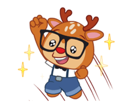 Dear Hipster Deer - Animated sticker #13995725