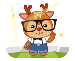 Dear Hipster Deer - Animated sticker #13995726