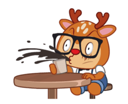 Dear Hipster Deer - Animated sticker #13995727