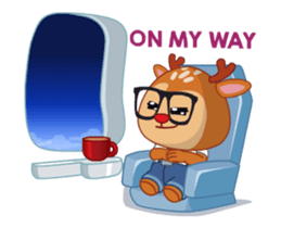 Dear Hipster Deer - Animated sticker #13995730