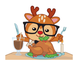 Dear Hipster Deer - Animated sticker #13995731