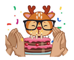 Dear Hipster Deer - Animated sticker #13995732