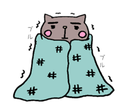 Cat Sticker.winter version. sticker #13995896