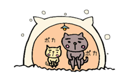 Cat Sticker.winter version. sticker #13995899