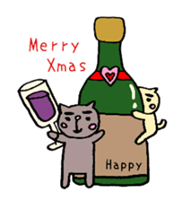 Cat Sticker.winter version. sticker #13995903