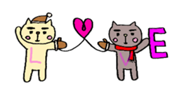 Cat Sticker.winter version. sticker #13995909
