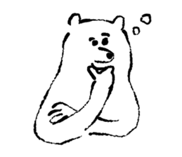 A happy and pleasant bear sticker #13996792
