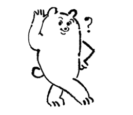 A happy and pleasant bear sticker #13996800