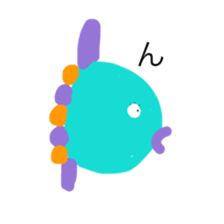 The alien who lives in the sea sticker #13997341