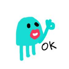 The alien who lives in the sea sticker #13997352