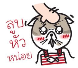 Pe' Mee Na Maew,The Bear is cat sticker #13999667