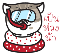 Pe' Mee Na Maew,The Bear is cat sticker #13999674