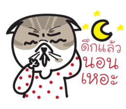 Pe' Mee Na Maew,The Bear is cat sticker #13999676