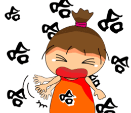 The ponytail girl's daily life. sticker #14001596